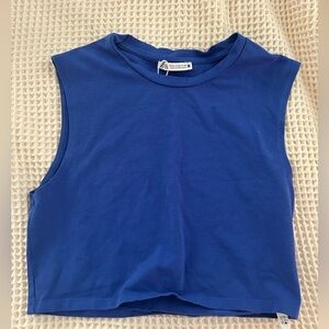 Zara blue crop top
